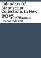 Calendars_of_manuscript_collections_in_New_Jersey